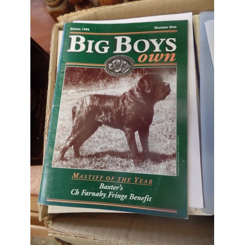 234 - LARGE BREEDS DOG INTEREST. LARGE QUANTITY OF KENNEL CLUB HANDBOOKS. THE OLD ENGLISH MASTIFF CLUB HAN... 