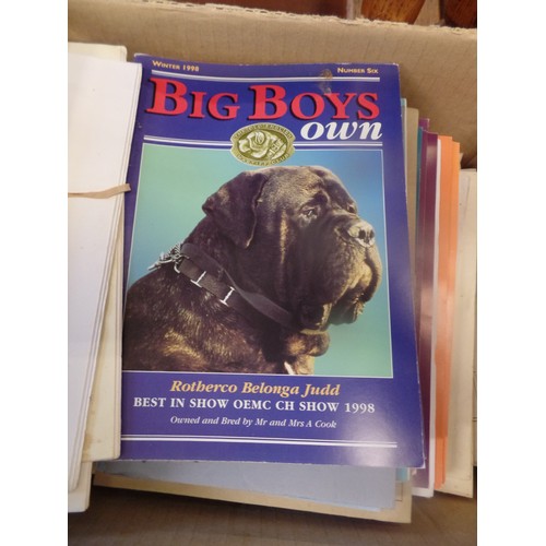 234 - LARGE BREEDS DOG INTEREST. LARGE QUANTITY OF KENNEL CLUB HANDBOOKS. THE OLD ENGLISH MASTIFF CLUB HAN... 