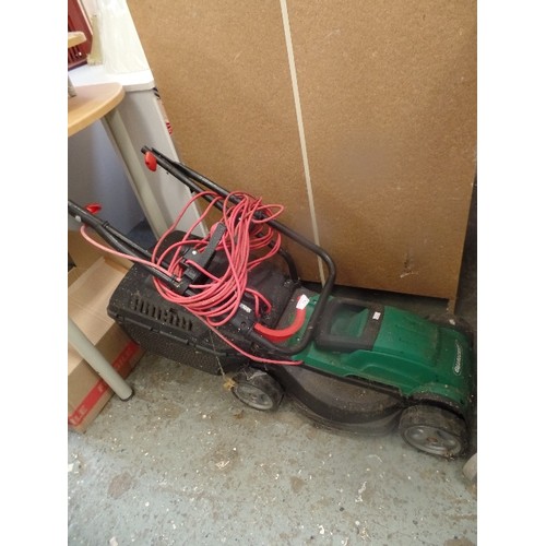 308 - QUALCAST ELECTRIC LAWN MOWER. WITH GRASS BOX.