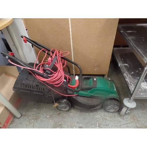 308 - QUALCAST ELECTRIC LAWN MOWER. WITH GRASS BOX.