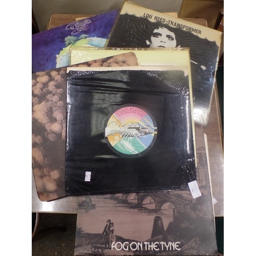 380 - QUANTITY OF RECORDS - PINK FLOYD WISH YOU WERE HERE, GENESIS, LOU REED, URIAH HEEP, AVERAGE WHITE BA... 