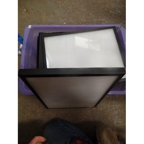 362 - QUANTITY OF SHALLOW JEWELLERY DISPLAY BOXES, WITH WADDING LINING, & CLEAR WINDOW LIDS. 42 X 32C X 2C... 