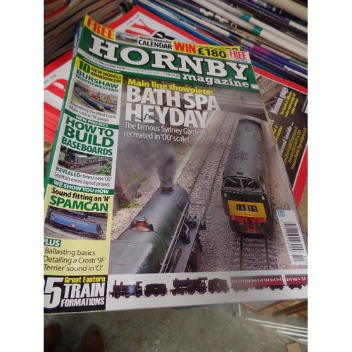 369 - LARGE QUANTITY OF TRAIN AND MODEL RAILWAY MAGAZINES - HORNBY MAGAZINE, BRM, RAILWAY MODELLER, MODEL ... 