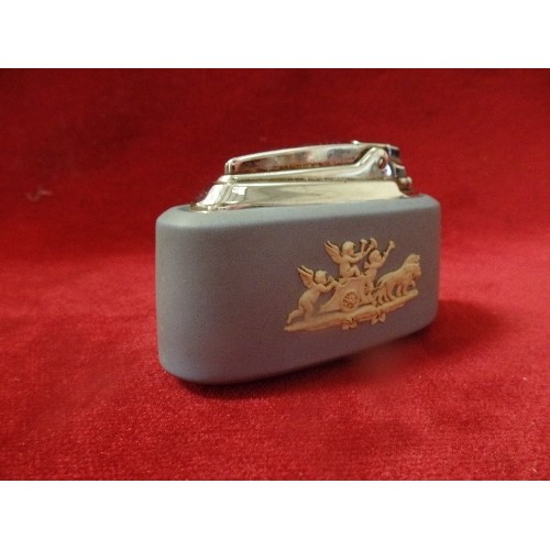 8 - WEDGEWOOD BLUE JASPERWARE  RONSON TABLE LIGHTER