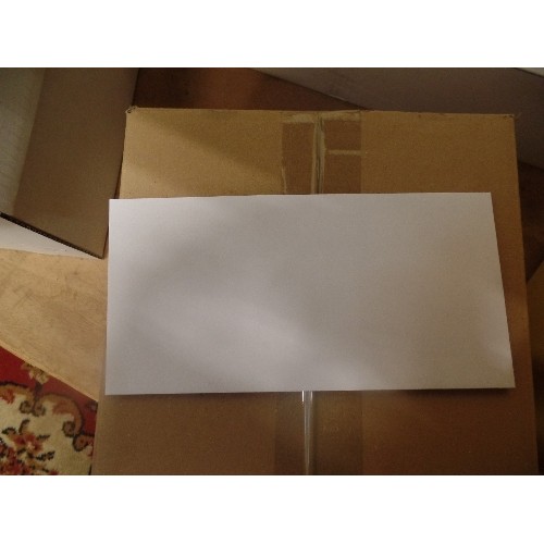 274 - HALF-BOX[APPROX 500] WHITE SPEY DL ENVELOPES. 110 X 220MM. SELF-SEAL. ANTALIS. RIVER SERIES.