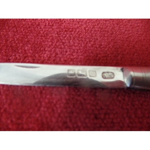 26 - FRUIT KNIFE WITH MOTHER OF PEARL HANDLE AND SILVER BLADE, SHEFFIELD 1914