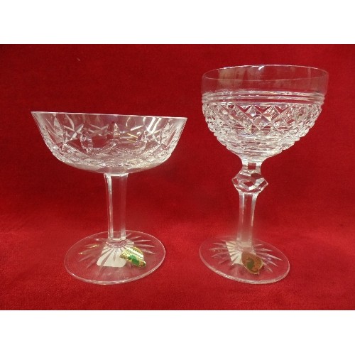 285 - SET OF 4 WATERFORD CRYSTAL CHAMPAGNE SAUCERS, 