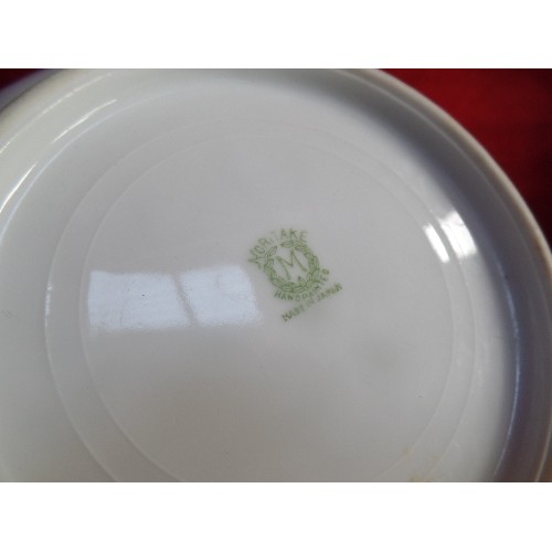 242 - A SELECTION OF 1920'S NORITAKE PORCELAIN INCLUDING A TRAY WITH LAKE SCENE, BOWLS, ASHTRAY AND 9 SAUC... 