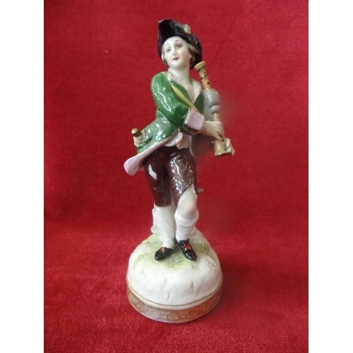 12 - COLLECTION OF SEVEN 19TH CENTURY AND EARLY 20TH CENTURY CONTINENTAL PORCELAIN FIGURES. INCLUDING A P... 