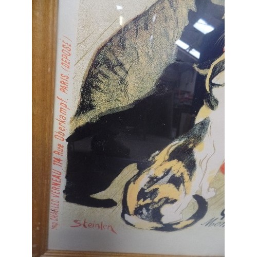 204A - A VERY LARGE REPRODUCTION OF A FRENCH ART NOUVEAU ADVERTISING POSTER BY THEOPHILE ALEXANDER STEINLEN... 