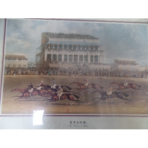 129 - FIVE HORSE RACING THEMED PRINTS INCLUDING 