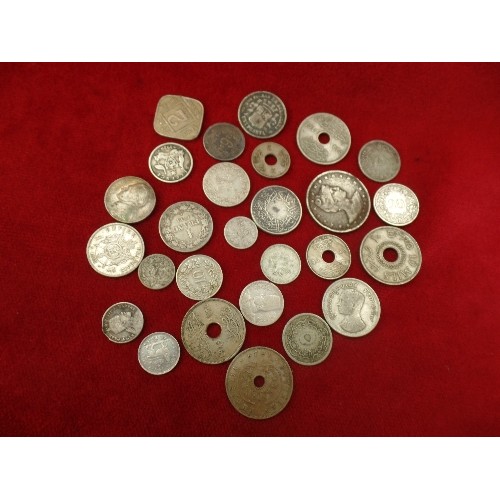 95 - COLLECTION OF OLD SILVER FOREIGN  COINS SOME QUITE OLD DATES