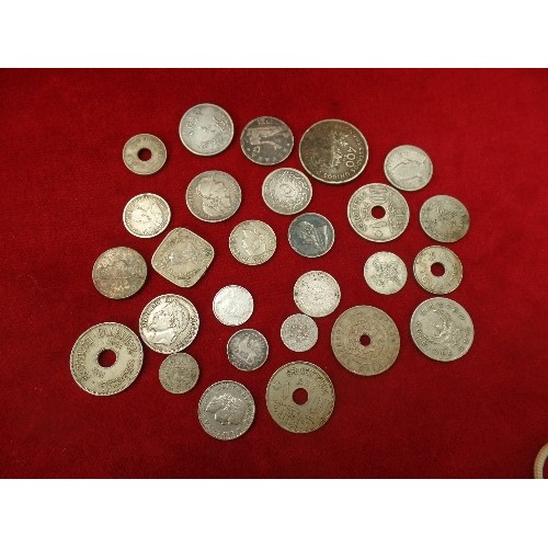 95 - COLLECTION OF OLD SILVER FOREIGN  COINS SOME QUITE OLD DATES