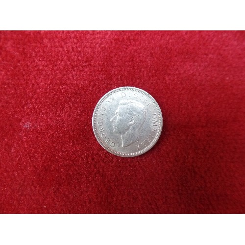 94A - A SILVER SIXPENCE IN PLASTIC CASE NEAR MINT 1945