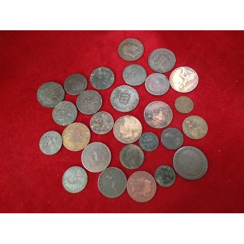 96 - COLLECTION OF BRITISH COINS COPPER 1700`S TO 1800`S