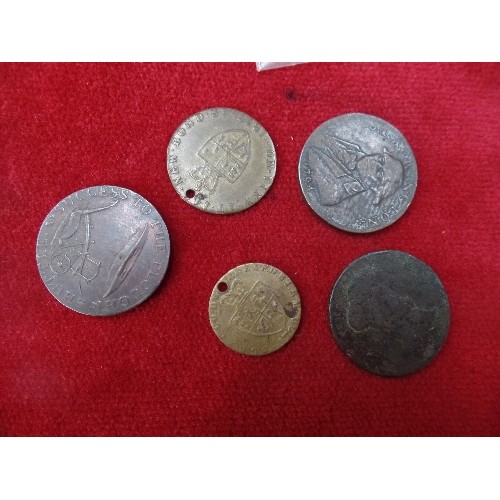 94C - 3 EARLY COPPER TOKENS. BULLEN AND MARTIN NORWICH 1704, J,LACKINGTON 1794 CHEAPEST BOOK SELLERS IN TH... 