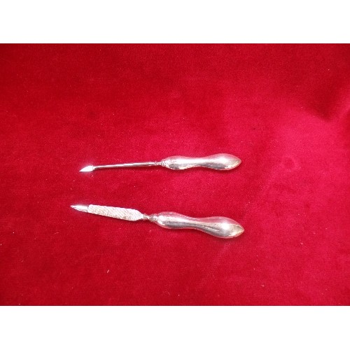 38 - STERLING SILVER MANICURE SET - BIRM 1923 IN ORIGINAL FITTED CASE