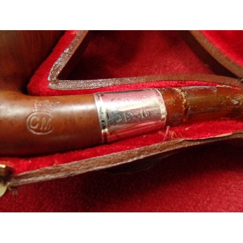 68 - A COLLECTION OF ANTIQUE AND VINTAGE PIPES AND CASES. INCLUDES A BRIAR AND AMBER PIPE WITH SILVER COL... 