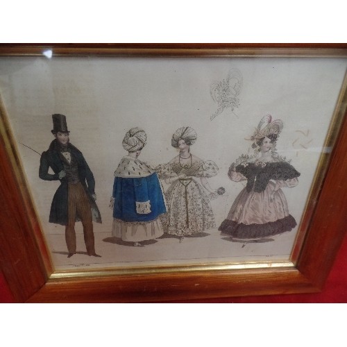 176 - AN ORIGINAL FASHION PRINT FROM 1833 MARKED 