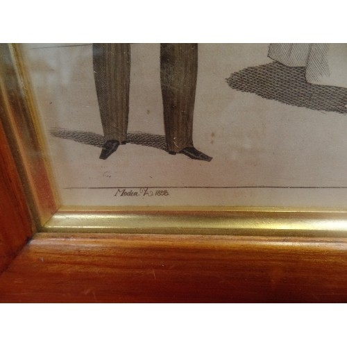 176 - AN ORIGINAL FASHION PRINT FROM 1833 MARKED 