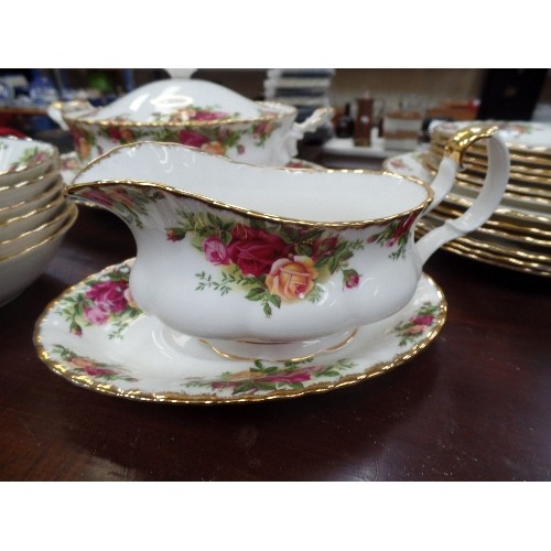 233 - ROYAL ALBERT OLD COUNTRY ROSES DINNER SERVICE - MOSTLY UNUSED CONDITION, SOME WITH ORIGINAL SHOP PRI... 