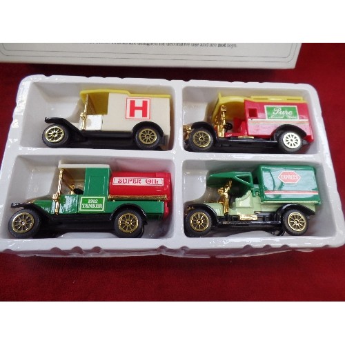 192B - COLLECTION OF CLASSIC TRUCK MINIATURES 'READERS DIGEST' RENAULT,FORD TANKER, MODEL T, AND CROSSLEY. ... 