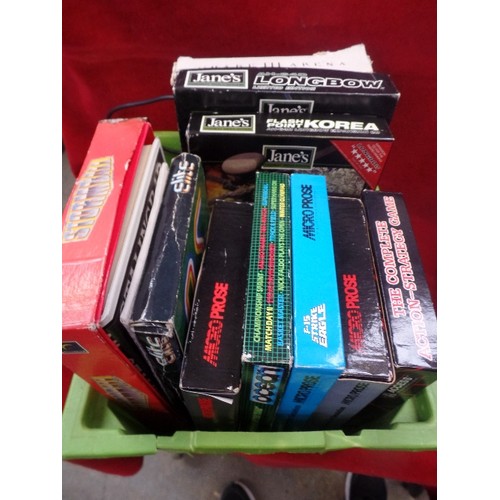 192J - COLLECTION OF VINTAGE COMPUTER GAMES. MAINLY 80'S. IN ORIGINAL BOXES. INC SPECTRUM CASSETTE TAPES & ... 