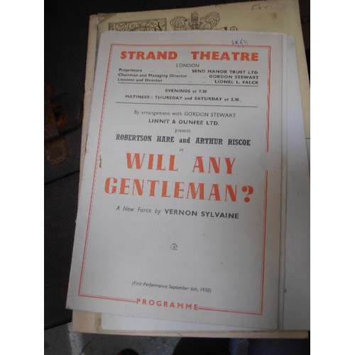 307 - A VERY GOOD COLLECTION OF APPROXIMATELY 150 THEATRE PROGRAMMES, MOSTLY LONDON THEATRES,  FROM THE 18... 