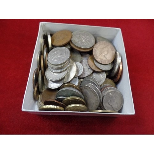 94B - BOX OF MIXED BRITISH COINS VARIOUS VALUES AND DATES