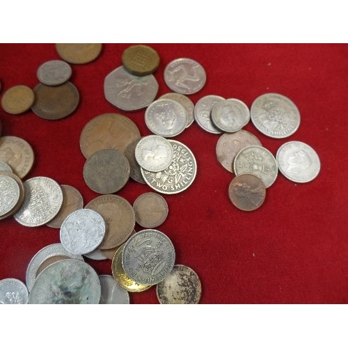 94B - BOX OF MIXED BRITISH COINS VARIOUS VALUES AND DATES