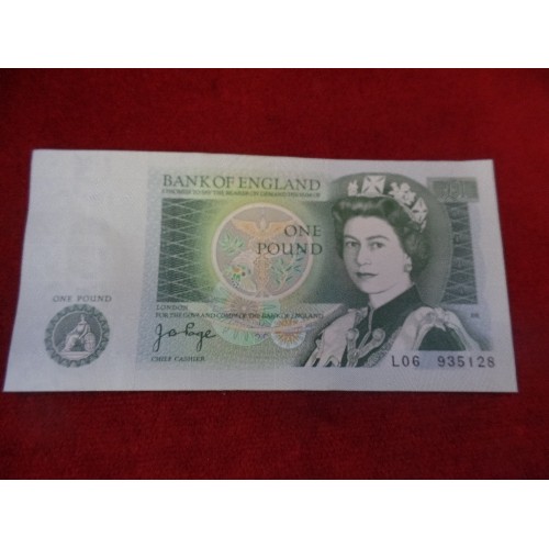 99A - UNCIRCULATED £1.00 NOTE FROM 1978 AND AN UNCIRCULATED £5.00 NOTE FROM 1999