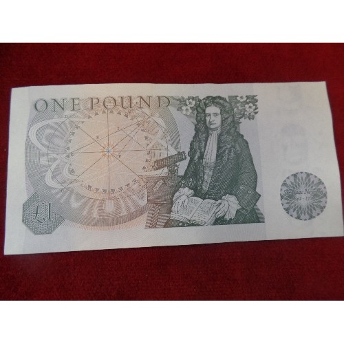 99A - UNCIRCULATED £1.00 NOTE FROM 1978 AND AN UNCIRCULATED £5.00 NOTE FROM 1999