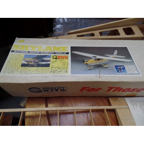 191A - 2 LARGE SCALE MODEL AIRCRAFT. LIGHTWEIGHT, PARTLY MADE-UP. INC TELEMASTER 66, AND SKYLANE BY GLOBAL ... 