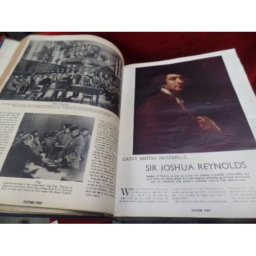 314B - 4 X LARGE BOUND VOLUMES OF WW2 PERIOD PICTURE POST MAGAZINES, FROM OCTOBER 1938-SEPTEMBER 1939. INC ... 