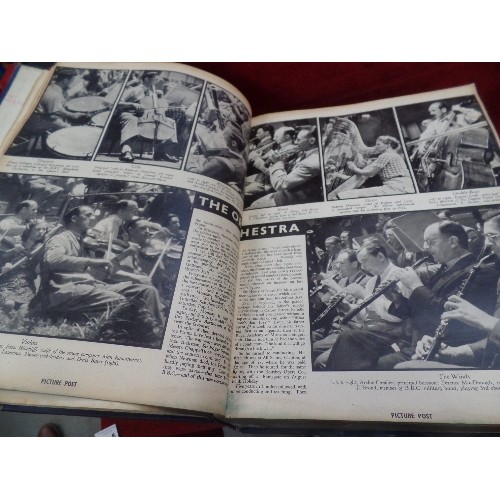 314B - 4 X LARGE BOUND VOLUMES OF WW2 PERIOD PICTURE POST MAGAZINES, FROM OCTOBER 1938-SEPTEMBER 1939. INC ... 