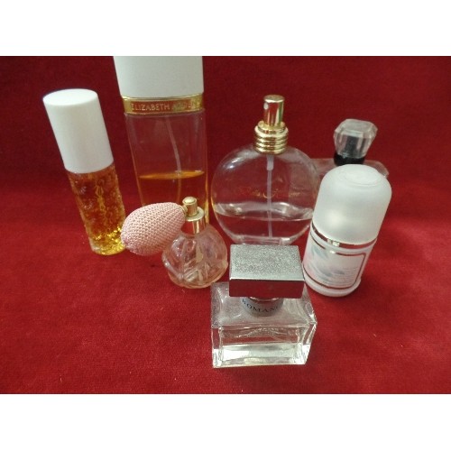 87 - PART-USED VINTAGE PERFUME BOTTLES. INC RALPH LAUREN, ELIZABETH ARDEN, LANCOME ETC.