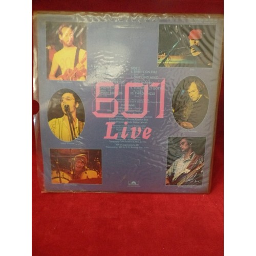 88 - RARE VINTAGE LP RECORD '801 LIVE' PHIL MANZANERA, ENO, BILL MACCORMACK, FRANCIS MONKMAN, SIMON PHILL... 