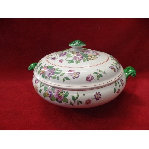 96 - A 1920'S BRIDGWOOD, STAFFORDSHIRE LIDDED TUREEN, RETAILED BY THOMAS GOODE & CO LONDON