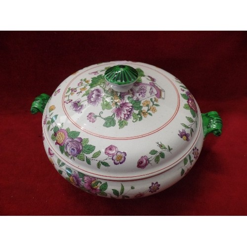 96 - A 1920'S BRIDGWOOD, STAFFORDSHIRE LIDDED TUREEN, RETAILED BY THOMAS GOODE & CO LONDON