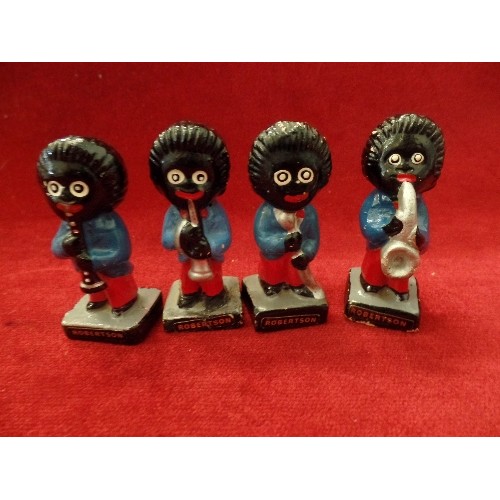 97 - VINTAGE ROBERTSONS GOLLY BAND X 4 FIGURES.