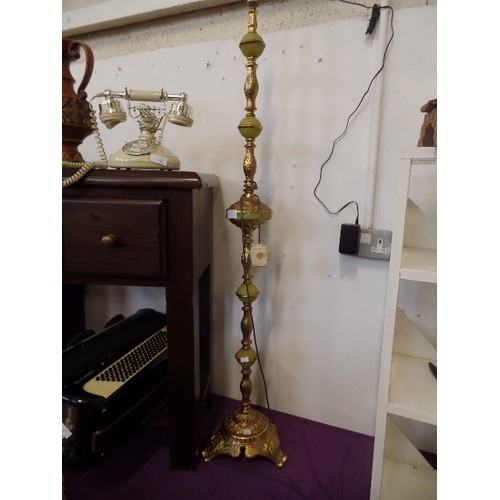 112 - ONYX/GILT STANDARD LAMP[MATCHES PREVIOUS LOT]