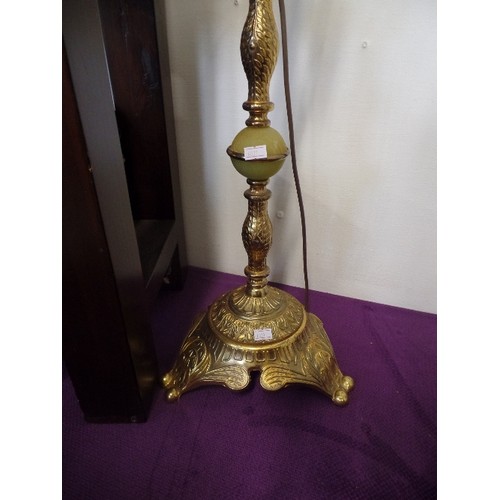 112 - ONYX/GILT STANDARD LAMP[MATCHES PREVIOUS LOT]