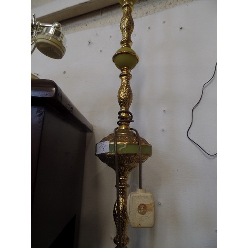 112 - ONYX/GILT STANDARD LAMP[MATCHES PREVIOUS LOT]