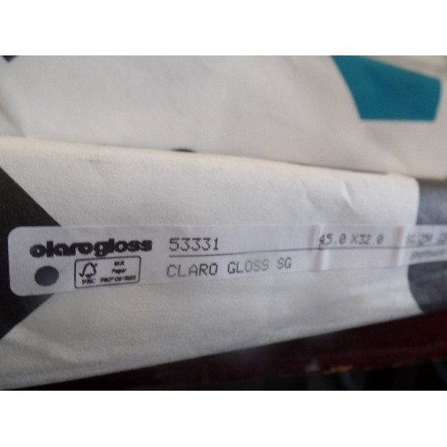 287 - 2 X UNOPENED PACKS OF ANTAILS CLARO GLOSS SG COATED ART PAPER. 460 X 320MM