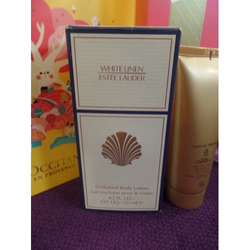 182 - L'OCCITANE EN PROVENCE GIFT BOXES[BRAND-NEW/PACKAGED] ALSO ESTEE LAUDER 'WHITE LINEN' & 'BEAUTIFUL' ... 