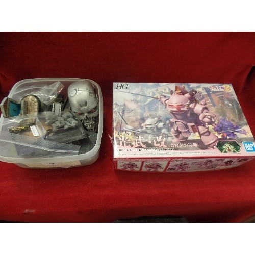 196 - SEGA BANDAI KOBU-KAI MODEL KIT[BOXED WITH INSTRUCTIONS] ALSO TITAN-FORGE ARMY TANKS & FIGURES ETC.