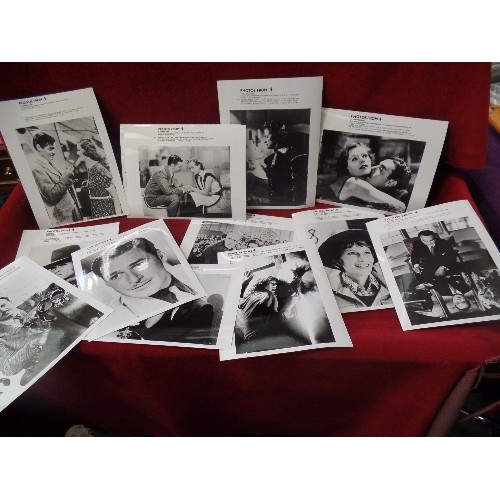 107 - VINTAGE OFFICIAL PRESS PHOTOGRAPHS, APPROX X 100 IMAGES FROM FILM AND TV. MAINLY 8.5 X 7