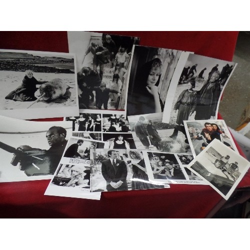 125 - VINTAGE OFFICIAL PRESS PHOTOGRAPHS, APPROX X 80 IMAGES FROM FILM AND TV. MAINLY 10 X 8