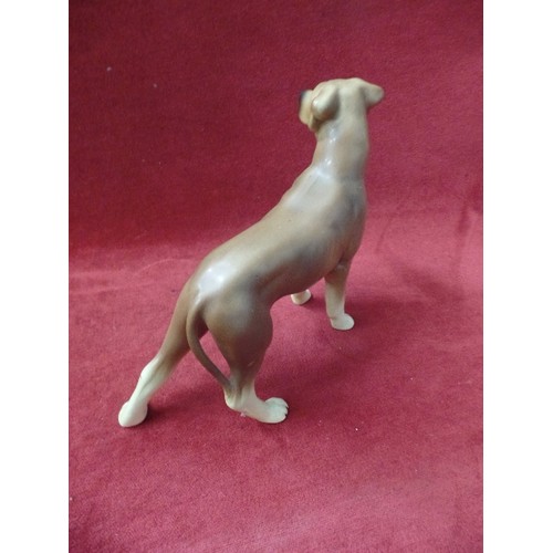 220 - LOVELY CERAMIC HUNTING DOG/HOUND FIGURE. APPROX 18CM H