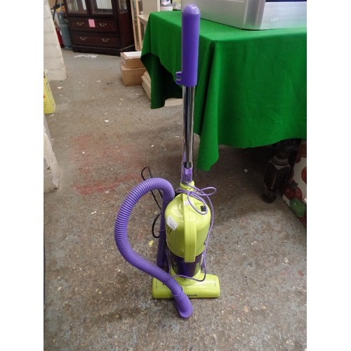 201 - MORPHY RICHARDS 'THE POD, BAGLESS VAC' LIME GREEN/PURPLE.